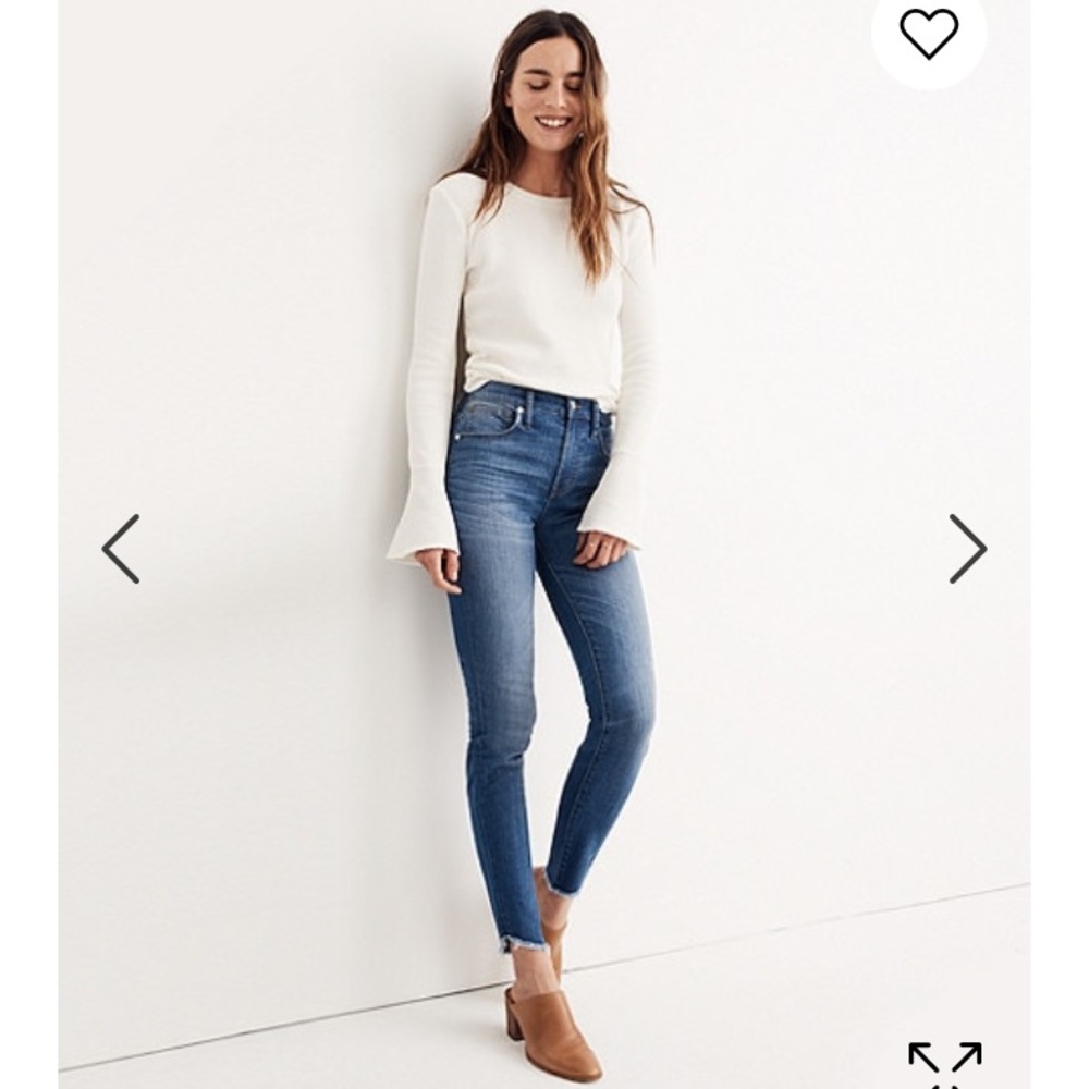 Madewell High Rise Tulip Hem Jeans